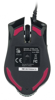 Мышь A4Tech Bloody Q51 черный/рисунок оптическая 6200dpi USB 8but