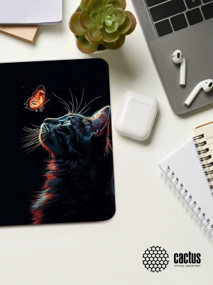 Коврик для мыши Cactus Night Cat 220x180x2мм (CS-MP-P12XS)