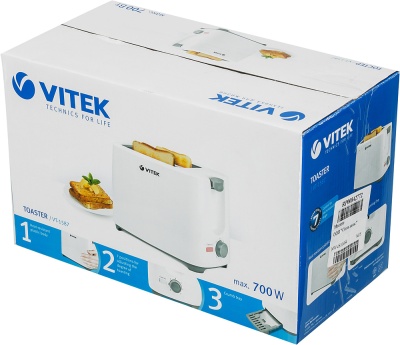 Тостер Vitek VT-1587 700Вт белый