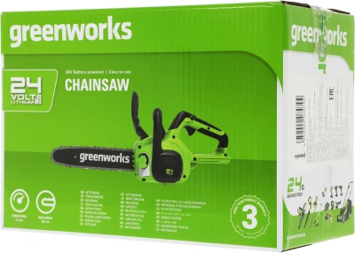 Цепная пила Greenworks G24CS25K2 аккум. дл.шины:10" (25cm) 1аккум. 2Ач ЗУ (2007707UA)