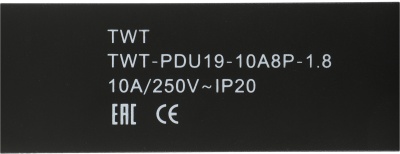 Блок распределения питания Lanmaster TWT-PDU19-10A8P-1.8 гор.размещ. 8xSchuko базовые 10A Schuko 1.8м