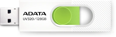 Флеш Диск A-Data 128GB UV320 AUV320-128G-RWHGN USB3.2 белый/зеленый