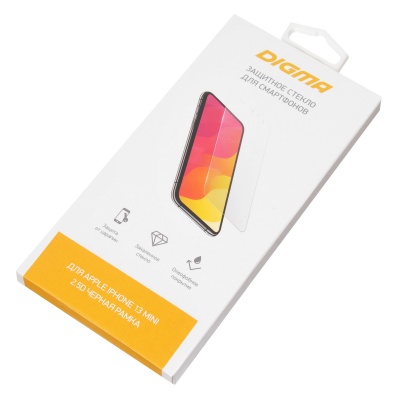 Защитное стекло для экрана Digma DGG2AP13MA для Apple iPhone 13 mini 2.5D 1шт.