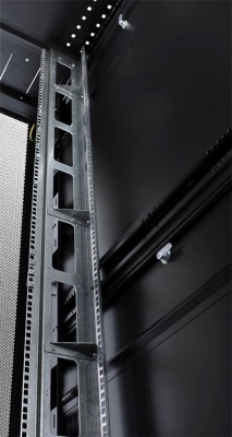 Шкаф серверный ЦМО (ШТК-СП-42.8.10-44АА-9005) напольный 42U 800x990мм пер.дв.перфор. 2 бок.пан. задн.дв.перфор. направл.под закл.гайки 1350кг черный 690мм 152кг 180град. 1950мм