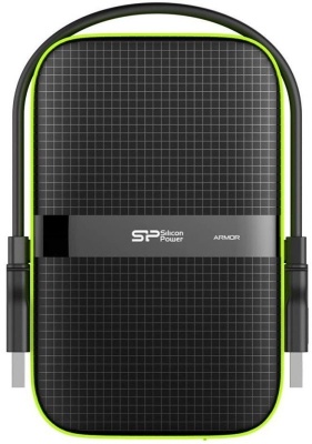 Жесткий диск Silicon Power USB3.0 4TB SP040TBPHDA60S3K A60 Armor 2.5" черный/зеленый
