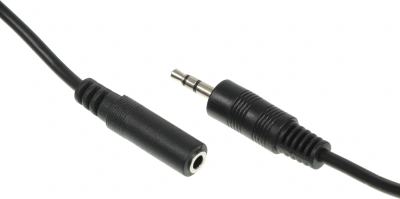 Кабель аудио Ningbo JAAC003-1 Jack 3.5 (m)/Jack 3.5 (f) 1м. черный