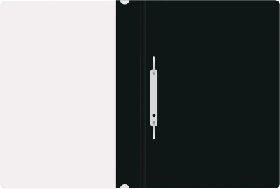 Папка-скоросшиватель Silwerhof SE-PSE20/BLK A4 прозрач.верх.лист пластик черный 0.11/0.13