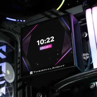 Система водяного охлаждения Thermalright Hyper Vision 360 ARGB Soc-AM5/AM4/1151/1200/2066/2011/1700 черный 4-pin 27dB Al LCD Ret (H-VISION-360-BL-ARGB)