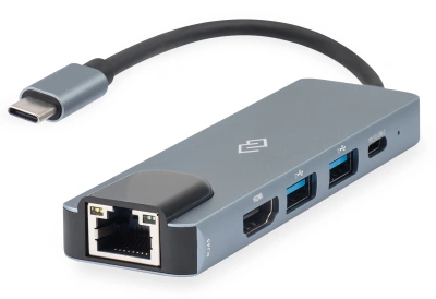 Стыковочная станция Digma DS-940 USB Type-C серый 1xHDMI 1xRJ-45 1xUSB Type-C 1xUSB 3.0 2xUSB