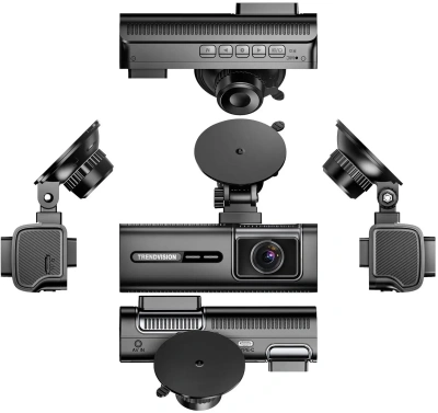 Видеорегистратор TrendVision Phantom 3CH GPS черный 1440x2560 1440p 170гр. GPS SA230D