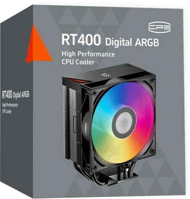 Устройство охлаждения(кулер) PcCooler RT400 Digital ARGB Soc-AM5/AM4/1200/1700/1851 черный 4-pin 34.9dB Al+Cu LCD 235W Ret (RT400-BKAWYL-GL)