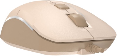 Мышь A4Tech Fstyler FM26 бежевый/коричневый оптическая 1600dpi USB для ноутбука 4but (FM26 USB (CAFE LATTE))