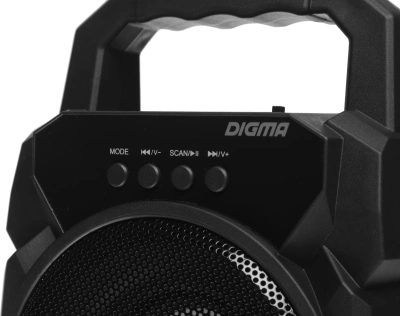 Колонка порт. Digma D-PS1500 черный 10W 1.0 BT 10м 500mAh (SP1500B)