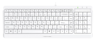 Клавиатура A4Tech FK15 белый USB (FK15 WHITE) кабель 1.5м