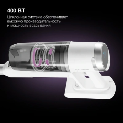 Пылесос Hyundai HYV-S5550 400Вт белый/серебристый