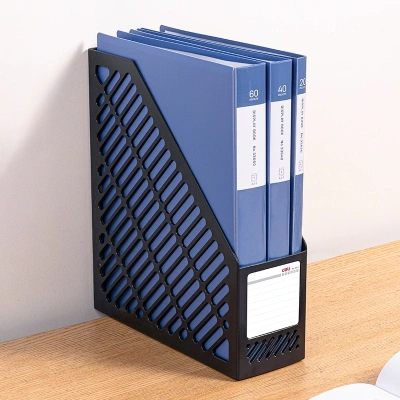 Лоток вертикальный Deli E9842 BLACK 1отд. для бумаг черный пластик