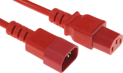 Шнур питания Lanmaster LAN-PP13/14-1.5-RD C13-С14 проводник.:3x0.75мм2 1.5м 220В 10А красный