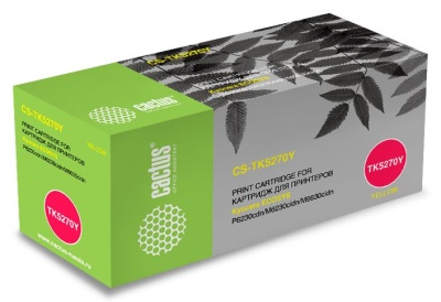 Картридж лазерный Cactus CS-TK5270Y TK-5270Y желтый (6000стр.) для Kyocera Ecosys P6230cdn/M6230cidn/M6630cidn
