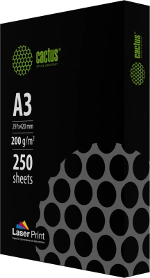 Бумага Cactus CS-LPA3200250 A3 марка A/200г/м2/250л./белый CIE170% для лазерной печати