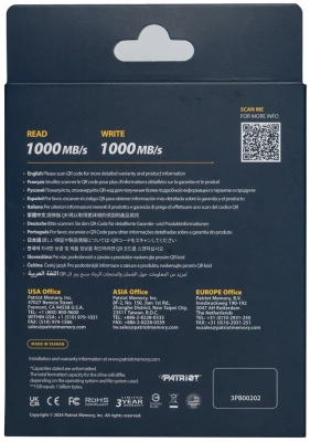 Накопитель SSD Patriot USB-C 1TB PTPL1TBPEC Lite Transporter красный