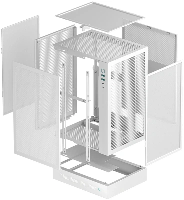 Корпус Deepcool CH170 Digital белый без БП miniITX 6x120mm 2xUSB3.0 audio bott PSU