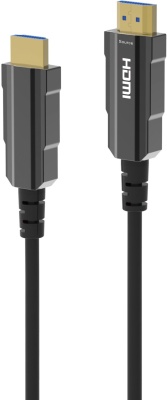 Кабель аудио-видео Digma HDMI 2.1 AOC HDMI (m)/HDMI (m) 30м. позолоч.конт. черный (HDMI-AOC2.1-30)
