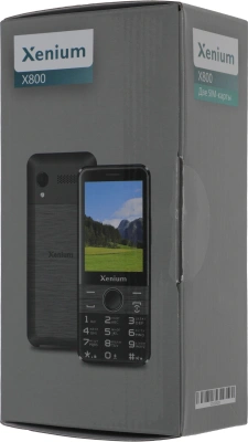 Мобильный телефон Xenium X800 черный моноблок 2Sim 2.8" 240x320 Spreadtrum ThreadX RTOS 0.3Mpix GSM900/1800 MP3 FM microSD max32Gb