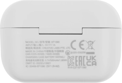 Гарнитура внутриканальные Creative Zen Air Pro белый беспроводные bluetooth в ушной раковине (51EF1090AA000)