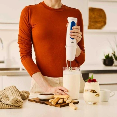 Блендер погружной Braun MultiQuick 3 MQ30202MWH 900Вт белый/синий