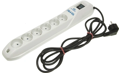 Сетевой фильтр Pilot GL 3м (6 розеток) белый (коробка)