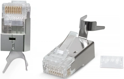 Коннектор Cabeus (8P8C-SH-C7(1.5)-TWP) кат.6A RJ45 серебристый