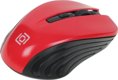 Мышь Оклик 545MW черный/красный оптическая 1600dpi беспров. USB для ноутбука 4but (368631)