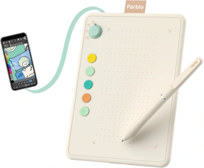 Графический планшет Parblo Ninos Q USB Type-C кремовый