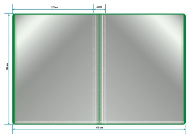 Папка с 40 прозр.вклад. Бюрократ -BPV40GRN A4 пластик 0.65мм торц.карм с бум. встав зеленый
