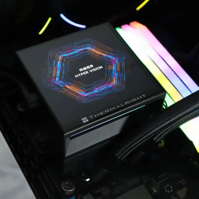 Система водяного охлаждения Thermalright Hyper Vision 360 ARGB Soc-AM5/AM4/1151/1200/2066/2011/1700 черный 4-pin 27dB Al LCD Ret (H-VISION-360-BL-ARGB)