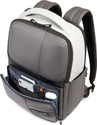 Рюкзак мужской Piquadro Wollem Rubber CA6238W129W/GRN серый/черный полиуретан