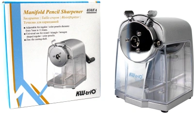 Точилка для карандашей механическая Kw-Trio 30FA Мельница 30FA 1 отверстие металл серебристый