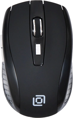 Мышь Оклик 455MW черный оптическая 1600dpi беспров. USB для ноутбука 6but (945818)