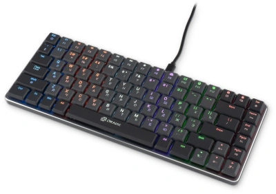 Клавиатура Оклик K615X механическая серый/серебристый USB slim Multimedia for gamer LED (1934413) кабель 1.5м