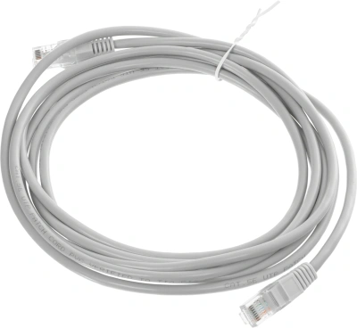 Патч-корд KingPrice KP-PC-c5e-3m-g 1Гбит/с UTP 4 пары cat.5E CCA molded 3м серый RJ-45 (m)-RJ-45 (m)