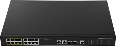 Коммутатор Dahua DH-LR2218-16ET-240 (L2) 16x100Мбит/с 2x1Гбит/с 2xКомбо(1000BASE-T/SFP) 2SFP 14PoE+ 2PoE++ 240W управляемый