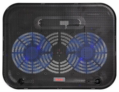 Подставка для ноутбука Buro BU-LCP140-B214H 14" 338x255x22мм 1xUSB 2x 140ммFAN 480г металлическая сетка/пластик черный