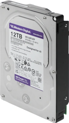 Жесткий диск WD SATA-III 12TB WD122PURP Surveillance Purple Pro (7200rpm) 256Mb 3.5"
