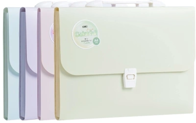 Папка-портфель Deli Colorful EF612 7 отдел. A4 полипропилен ассорти