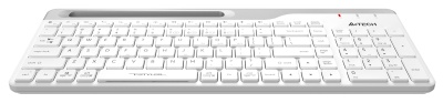 Клавиатура A4Tech FBK25 белый/серый USB беспроводная BT/Radio slim Multimedia (FBK25 WHITE)