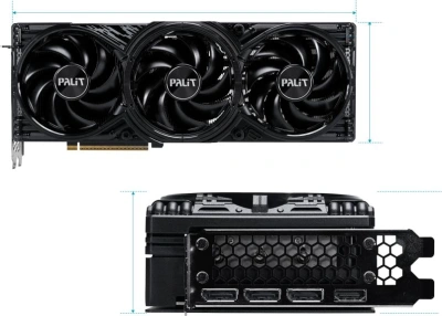 Видеокарта Palit PCI-E 5.0 PA-RTX5080 GAMINGPRO NVIDIA GeForce RTX 5080 16Gb 256bit GDDR7 2295/30000 HDMIx1 DPx3 HDCP Ret