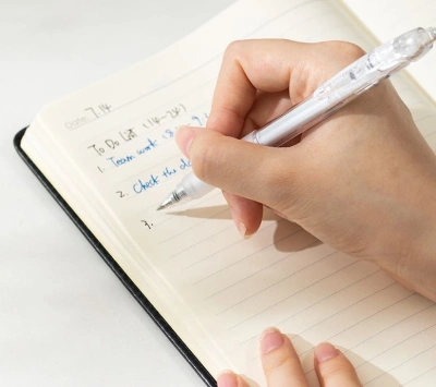 Ручка гелев. Deli Smoos EG057-BL син. черн. линия 0.5мм