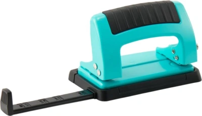 Дырокол Kw-Trio Classic Mini 09065BLUE макс.:10лист. металл синий отв.:2 с линейкой