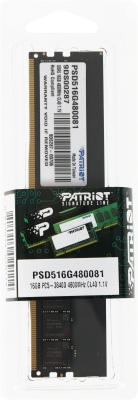 Память DDR5 16GB 4800MHz Patriot PSD516G480081 Signature RTL PC5-38400 CL40 DIMM UDIMM 288-pin 1.1В single rank Ret