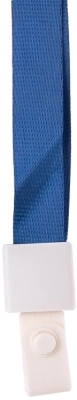 Шнур для пропуска Deli 8352blue 45х1см нейлон синий (упак.:12шт) пластиковый пакет